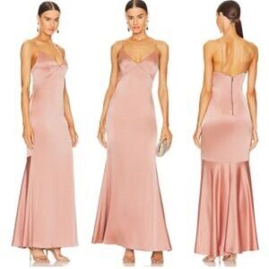 Alice + Olivia Julietta Satin-Crepe Maxi Slip
Dress NWT 2 $595